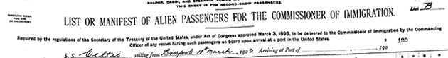 [Passenger List]