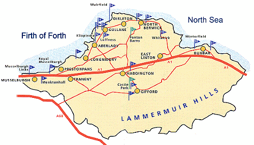 [Map of East Lothian]